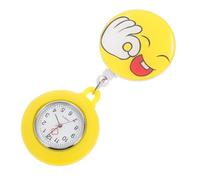 Ciieeo Montre d'Infirmière Jaune Rétractable à Clip Montre à Gousset Numérique Chiffres Arabes pour Suivi Médical et Usage Professionnel en Milieu Hospitalier