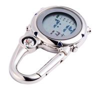 Ciieeo Montre Mousqueton Multifonction en Acier Inoxydable Argenté Ornement Élégant Accessoire pour Infirmières et Randonneurs Outil Suspendu Pratique et Précis pour Activités