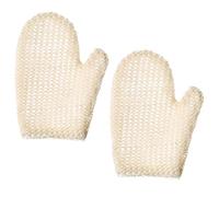 Ciieeo Moufles de Bain Exfoliants pour Exfoliation Corporelle en Sisal Beige Lot de 2 Pièces Accessoires Bain Efficaces Favorisent la Circulation Sanguine et Accélèrent le Métabolisme
