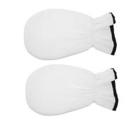Ciieeo Moufles de Soin Exfoliants Épais Mains, Blanc, en Matériau Lavable Réutilisable, Masque Hydratant aux Huiles Essentielles pour Spa et Usage Quotidien, Soin Peau et Conservation