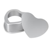Ciieeo Moule à Gâteau Cœur Aluminium Anodisé Moule à Pâtisserie Antiadhésif avec Fond Amovible pour Chocolat Mini Cakes et Cupcakes Nettoyage Facile Compatible Lave Vaisselle