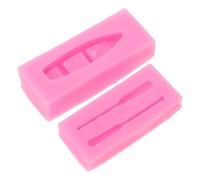 Ciieeo Moule en Silicone 3d de Bateau et Rame, 2 Pièces, pour Fondant, Chocolat et Pâte Polymère, pour Pâtisserie Créative et Loisirs DIY