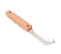 Ciieeo Nettoyant pour Rails de Guidage D'ascenseur, Grattoir de Guide de Porte, Outil D'entretien des Rails de Levage en Acier Inoxydable et Bois, Beige, pour Rainures de Porte