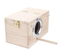 Ciieeo Nichoir en Bois pour Perruches Ouverture Gauche, Solide et Réutilisable, pour Oiseaux Chanteurs et Garçon et Filles, Maison Extérieure pour Oiseaux