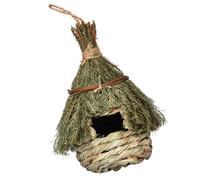 Ciieeo Nichoir Suspendu Tissé à la Main en Jonc de Mer Nid d'Extérieur pour Perroquets et Petits Oiseaux Décoration Jardin Champêtre Nid Compact et Léger pour Jardin