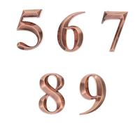 Ciieeo Numéro de Porte 5 Cm en Relief 1 Sachet de 5 Chiffres Autocollants pour Hôtel, Bureau et Maison, Plaque Numérique Décorative Résistante à L’extérieur, Facile à Poser