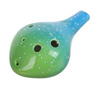 Ciieeo Ocarina en Céramique 6 Trous Tonalité Do Petit Instrument de Musique Vintage pour Débutants Couleur Ciel Étoilé Bleu Flûte à Vent Portable pour Apprentissage et Décoration
