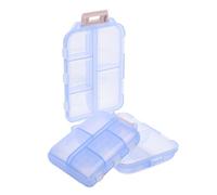 Ciieeo Organisateur de Pilules Compact 2pcs avec Double Couche en Pp Transparent pour Rangement Facile des Remède Quotidien Cas D'urgence