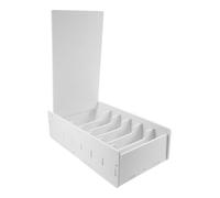 Ciieeo Organiseur d'Argenté Compact 6 Compartiments en Plastique Couvercle, Boîte de Rangement pour Bureau et Caisses Enregistreuses, Gestion des Factures