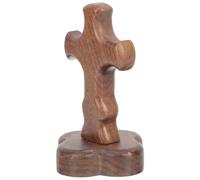 Ciieeo Ornement Croix En Bois Sur Pied 13X7X0.2 Pouces Décoration Chrétienne Pour Bureau Maison Décor Catholique Significatif Cadeau Communion