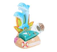 Ciieeo Ornement de Bureau avec Bouteille et Coquillage Figurine pour Décoration Daquarium et Bureau Style Côtier pour Salon et Espace de Travail