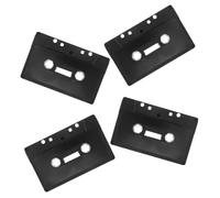 Ciieeo Ornement Mural de Cassette Audio Vide, Lot de 4, Plastique Noir, Style Vintage, pour Décoration Maison et Loisirs Créatifs