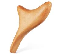 Ciieeo Outil de Massage Thaï en Bois Triangulaire Planche de Raclage Musculaire Moyenne Taille pour Nuque Dos et Pieds Outil Gua Sha Naturel pour Réflexologie et Détente Musculaire