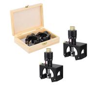 Ciieeo Outil de Réglage de Raboteuse 2 Pièces - Guide pour Fraises de Raboteuse Plate Magnétique - Calibrateur de Précision pour Outils de Positionnement Compatible Machines Combinées