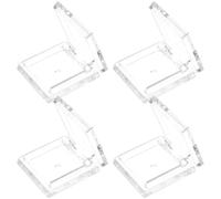 Ciieeo Palette de Maquillage Vierge Carrée Transparente Vide 4 Pièces Plastique, Mini, Rechargeable, Légère, Petite pour Fard à Paupières pour Cosmétiques et Rouge à Lèvres, Voyage