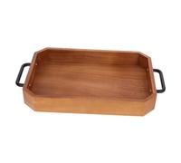 Ciieeo Palette en Bois Vintage Plateau thé Portion Porte-Fruits de fête Porte-Fruits en Bois Assiette de Rangement pour Le Petit déjeuner Le Fer Coffee