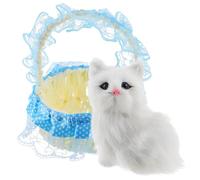 Ciieeo Panier À Chat Fait Main Adorable Ornement De Chat Ornement Danimaux pour Garçons Et Filles Décoration Sûre Artisanat Unique pour Couleur Aléatoire