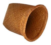 Ciieeo Panier à Linge Tressé en Rotin Naturel Moyen, Corbeille à Déchets Multifonction pour Chambre, Salle de Bain et Bureau, Rangement Créatif et Décoratif, Poubelle Tressée Pratique