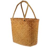 Ciieeo Panier De Pique- en Osier avec Poignée De Pique- Tissée Panier À Main Levée pour Les Fruits De Légumes À Main