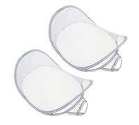 Ciieeo Paniers à Linge Pliables Muraux 2Pcs Organisateur Mural en Maille Respirante en Matériau Solide Rangement pour Vêtements et Jouets pour Chambre et Salle de Bain