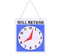 Ciieeo Panneau de Bienvenue Carré en Pvc avec Horloge Panneau Suspendu Double Face pour Magasin Boutique ou Bureau Visible et Décoratif Tableau D’affichage Pratique et Résistant