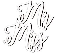 Ciieeo Panneau en Bois à Accrocher Mr et Mme pour Décoration de Mariage, Léger et Classique, pour Réception de Mariage