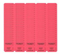 Ciieeo Papier Billets de Tombola Numérotés 200 Pièces, Rouges | Suffisants pour Suivi des Participants, Rangement Pratique, Idéals pour Écoles, Églises, Stands et Coffrets