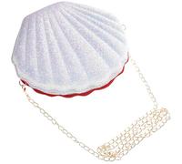 Ciieeo Paquet Bandoulière Coquillage Blanc Élégant en Cuir Pu Chaîne Dorée, Étanche et Grosse Capacité pour Vacances et Îles, Style Mode pour Femmes