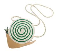 Ciieeo Paquet Bandoulière Fille Cartoon Mini Porte-Monnaie Garçon et Filles Motif Petit Escargot Léger Compact pour Rangement Quotidien Sac à Bandoulière Présent Fête Plage Shopping