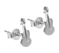 Ciieeo Paquet de 1 Paire de Boucles D’Oreilles Goujon en Argenté S925 Forme Guitare Créative Ornements D’Oreilles en Zircon pour Femmes Légères et Hypoallergéniques Bijoux Élégants