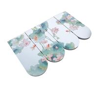 Ciieeo Paravent Pliable en Acrylique avec Impression Fleur de Lotus, 4 Panneaux Portables et Gain de Place pour Décoration D'été en Style Chinois Élégant