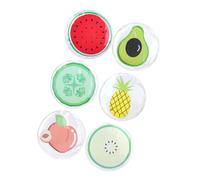 Ciieeo Patchs Oculaires en Gel Pvc Forme Fruitée 6pcs pour Soulager la Fatigue des Yeux Réutilisables Masque Froid Chaud Relaxant