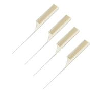 Ciieeo Peigne à Queue D'aiguille en Acier Antistatique 4pcs pour Coiffure Professionnelle, Résistant et Léger, pour Salon et Usage Quotidien