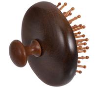 Ciieeo Peigne de Massage du Cuir Chevelu en Bois, Petit Peigne Portable Anneau, Brosse de Massage Capillaire Exfoliante, Stimulation Circulatoire, Outil Bien-domicile