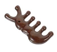 Ciieeo Peigne de Massage en Bois de Santal Doré à Dents Larges, Petit Peigne Stimulateur du Cuir Chevelu Multifonction, Masseur de Cheveux Compact pour Soins Capillaires et Voyage