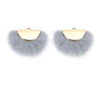 Ciieeo Pendentif de Boucle D'oreille en Peluche de Vison Forme Éventail, Accessoires Décoratifs pour Fabrication de Bijoux Diy, Lot de 5 Pièces, Style Simple et Créatif