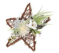 Ciieeo Pendentif Mural en Bois Fleur Artificielle, Décoration Murale Créative de Pentagramme, Élégant Maison ou Vitrine