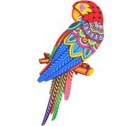 Ciieeo Pendentif Mural Toucan en Fer Forgé 3d Rouge Tête, Décoration Murale pour Intérieur et Extérieur, Ornement Artisanal pour Jardin, Terrasse et Clôture, Accessoire Décoratif Oiseau