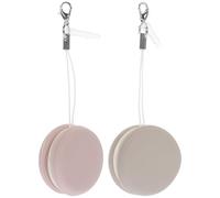 Ciieeo Pendentif Nettoyant pour Écran de Téléphone Portable Rond 2 Pcs en Silicone et Alliage D'aluminium, Facile D'accès Rayure, pour Voyage et Usage Extérieur
