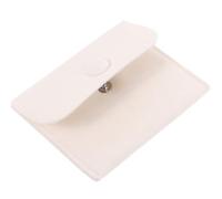 Ciieeo Petite Pochette Présent à Bijoux en Flanellette Beige, Réutilisable et Douce Toucher, Rangement de Bagues et Colliers Lors de Mariages ou Saint-valentin