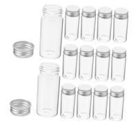 Ciieeo Pièces Bouteille de tube à essai tubes hermétique petit liège laboratoire tube de stockage avec couvercle flacons d'échantillon de verre tube clair flacons de sérum Un verre