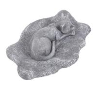 Ciieeo Pierre Tombale en Résine pour Animaux de Compagnie Couleur Roche Naturelle Décoration Commémorative Extérieure pour Jardin Souvenir Solide pour Chiens et Chats Monument