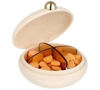 Ciieeo Pilulier de Voyage à Compartiments Petit Boîte de Pilules Portable en Silicone et ABS Étanche et Léger Organisé pour Remède pour Paquet à Main et Déplacements