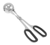 Ciieeo Pince à Boulettes De Viande Inox Petite Taille Noir Poignée Antidérapante En Caoutchouc, Outil Cuisine Pour Confection Rapide De Boulettes Maison, Usage Pâtisserie Et Préparation Culinaire