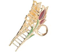 Ciieeo Pince à Cheveux Tulipe en Alliage Or Chic et Solide pour Bureau et Mariage, Griffe à Cheveux Solide Offrant une Tenue Style Élégant