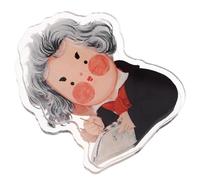 Ciieeo Pince à Partitions Réutilisable en Plastique Clip de Partition Musicale Dessin Animé Beethoven Petite Taille Légère Maintien Sûr pour Piano Violon Guzheng Accessoire Pratique