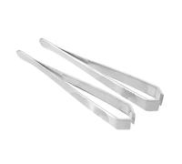 Ciieeo Pince Brucelle de Précision avec Embout Large Tigermouth Ergonomique 2 Ensembles en Acier Inoxydable Argenté Extraction Précise des Poils du Visage et Barbe, Boîte Transparente