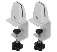 Ciieeo Pince Séparation Bureau en Aluminium Réglable 2 Pièces sans Trou, Clips pour Moniteur et Protection Écran, pour Bureaux Partagés