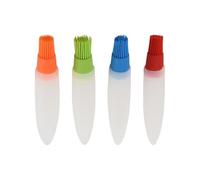 Ciieeo Pinceaux à Badigeonner Silicone Multifonction 4 Pièces Couleurs Assorties Brosse à Huile Barbecue Extérieure Queue Pointue Accessoires la Cuisine Grill Pelouse