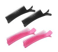 Ciieeo Pinces à Cheveux de Séparation Maintien Ferme pour Coiffure Professionnelle Lot de 4 en Plastique pour Salon de Coiffure et Création de Chignons